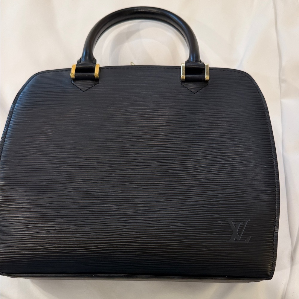 Louis Vuitton Black Epi Leather Pont-Neuf Top-Handle Satchel with Gold Hardware